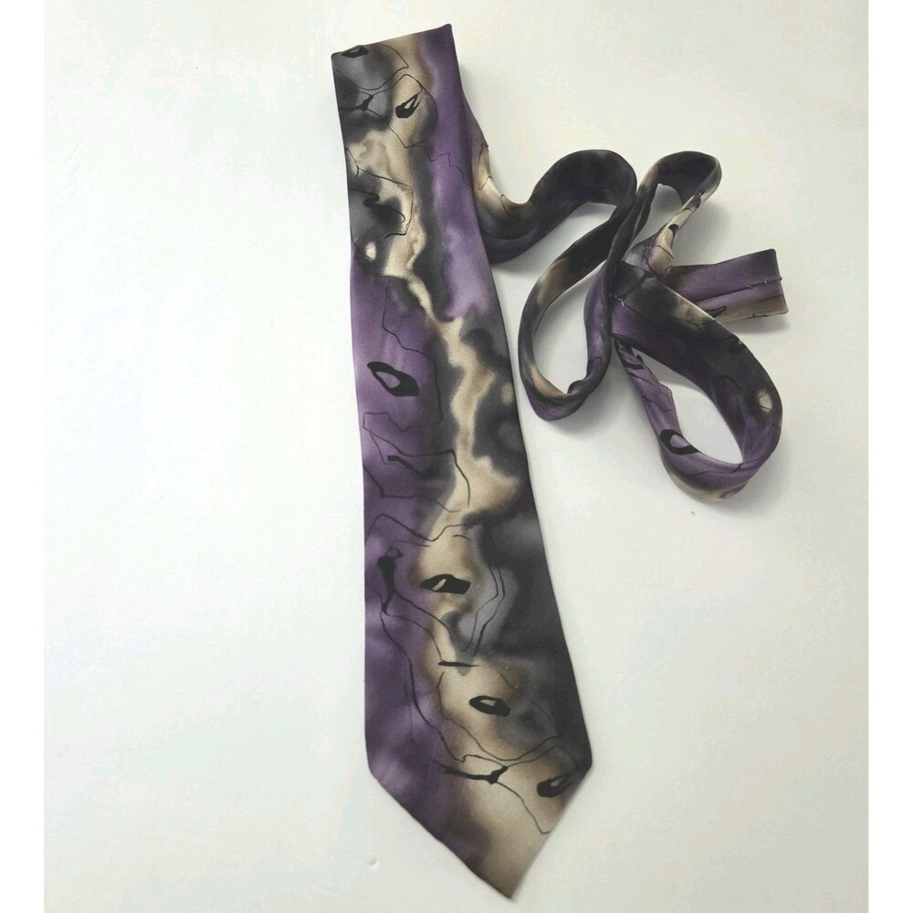 Jerry Garcia Silk Tie Not Necessarily A Tree Collection Fifty-Four Purple
